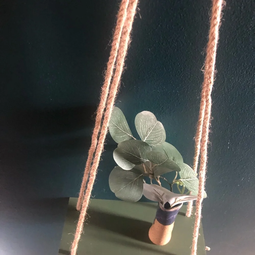 Green Hanging Wall Shelf